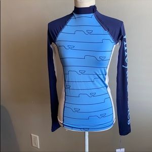 Vineyard Vines Blue and Navy Long Sleeve Rash Guard